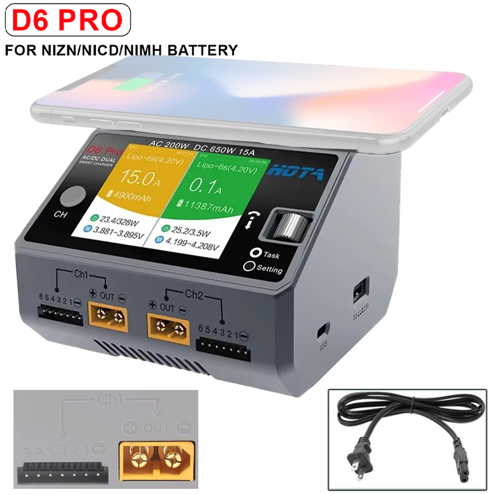 Drone Battery Smart - NOWA ŁADOWARKA HOTA D6 Pro Szara