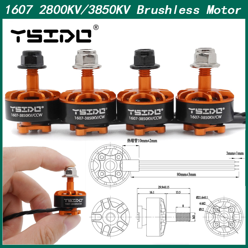 Drone Battery 4S - YSIDO 1607 2800KV 3850KV 3-4S Silnik